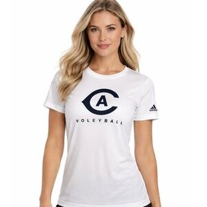 Adidas UC Davis Aggies White Volleyball Clima Tech Tee Size M NWT